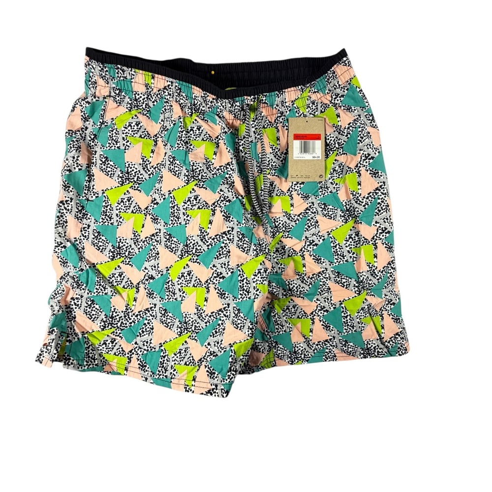 Nike Swim Volley Shorts Mens Large Multicolor New Geometric NESSC459-001